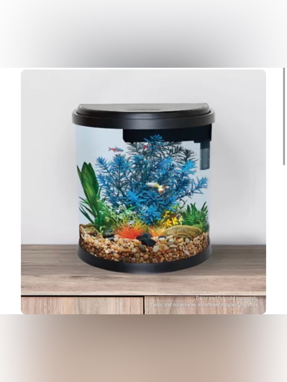 Top Fin® Half Moon Aquarium - 3.5 Gallon